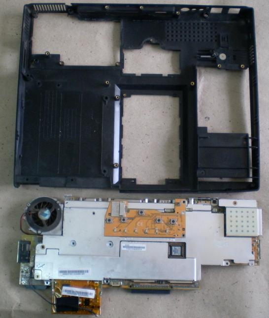 RoverBook Partner E417L take out the motherboard.